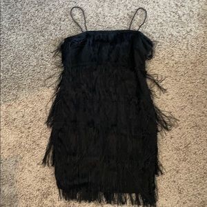 Black fringe dress